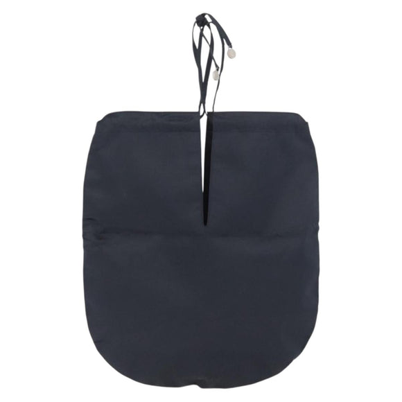 CHANEL Drawstring bag Hand Bag Satin Navy CC Auth bs33901