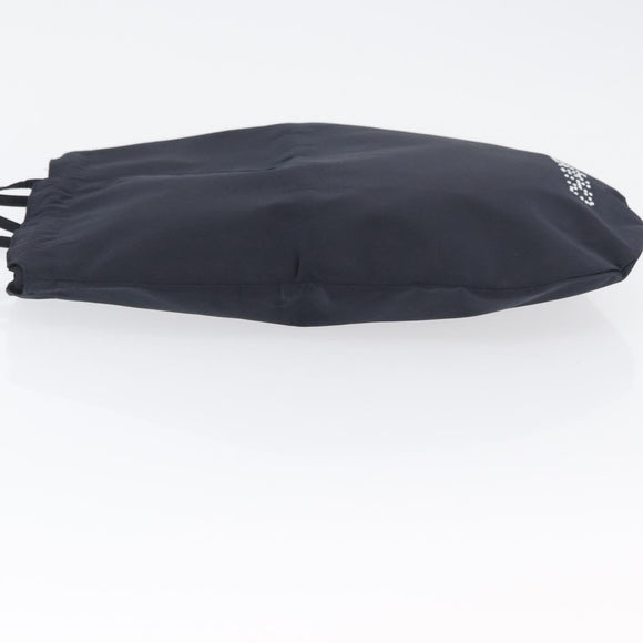 CHANEL Drawstring bag Hand Bag Satin Navy CC Auth bs33901