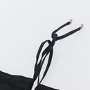 CHANEL Drawstring bag Hand Bag Satin Navy CC Auth bs33901-8