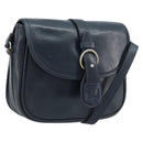CELINE Shoulder Bag Leather Navy Gold Auth bs33902-1