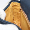CELINE Shoulder Bag Leather Navy Gold Auth bs33902-19