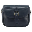 CELINE Shoulder Bag Leather Navy Gold Auth bs33902-13
