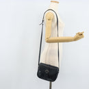 CELINE Shoulder Bag Leather Navy Gold Auth bs33902-22