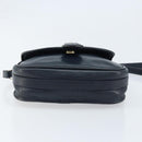 CELINE Shoulder Bag Leather Navy Gold Auth bs33902-5