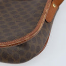 CELINE Macadam Canvas Shoulder Bag PVC Brown Gold Auth bs33903-16