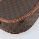 CELINE Macadam Canvas Shoulder Bag PVC Brown Gold Auth bs33903-17