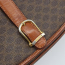 CELINE Macadam Canvas Shoulder Bag PVC Brown Gold Auth bs33903-18