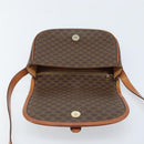 CELINE Macadam Canvas Shoulder Bag PVC Brown Gold Auth bs33903-19
