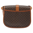 CELINE Macadam Canvas Shoulder Bag PVC Brown Gold Auth bs33903-2