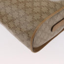 CELINE Macadam Canvas Shoulder Bag Beige Gold Auth bs33904-16