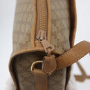 CELINE Macadam Canvas Shoulder Bag Beige Gold Auth bs33904-10