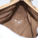 CELINE Macadam Canvas Shoulder Bag Beige Gold Auth bs33904-19