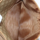 CELINE Macadam Canvas Shoulder Bag Beige Gold Auth bs33904-12