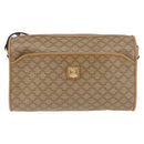 CELINE Macadam Canvas Shoulder Bag Beige Gold Auth bs33904-13