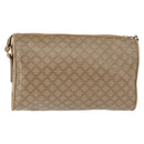 CELINE Macadam Canvas Shoulder Bag Beige Gold Auth bs33904-2