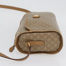 CELINE Macadam Canvas Shoulder Bag Beige Gold Auth bs33904-4