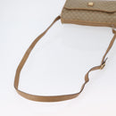 CELINE Macadam Canvas Shoulder Bag Beige Gold Auth bs33904-7