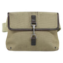GUCCI Body Bag Canvas Beige Silver 92543 Auth bs33907-2