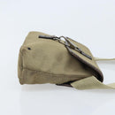 GUCCI Body Bag Canvas Beige Silver 92543 Auth bs33907-4