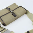 GUCCI Body Bag Canvas Beige Silver 92543 Auth bs33907-6