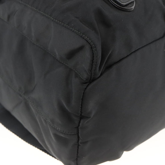 PRADA Backpack Nylon Black Silver Auth bs33909