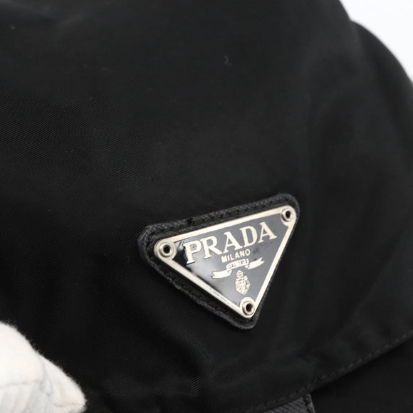 PRADA Backpack Nylon Black Silver Auth bs33909