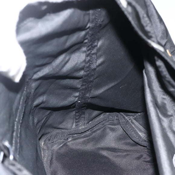 PRADA Backpack Nylon Black Silver Auth bs33909