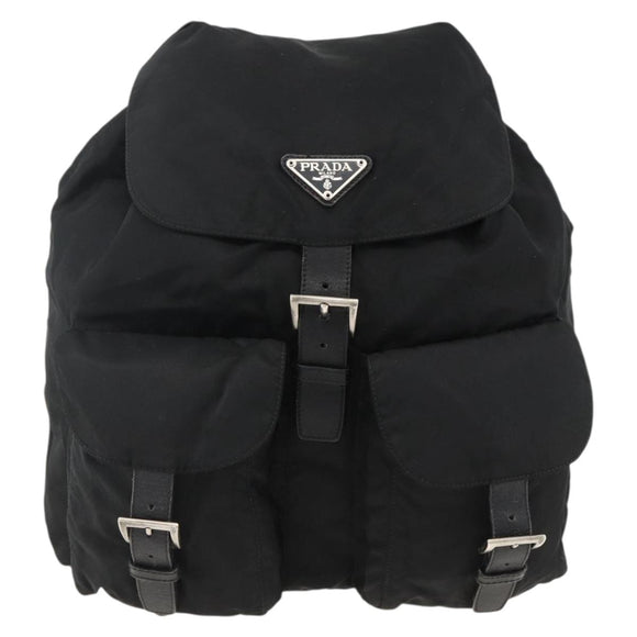 PRADA Rucksack Nylon Schwarz Silber Auth bs33909