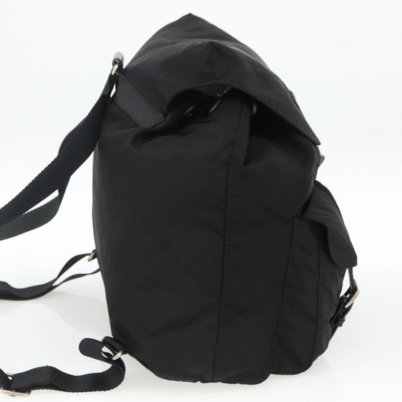 PRADA Backpack Nylon Black Silver Auth bs33909