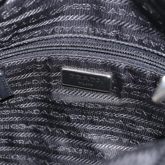 PRADA Shoulder Bag Nylon Black Silver Auth bs33911