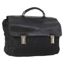 PRADA Hand Bag Nylon Black Silver Auth bs33914-1