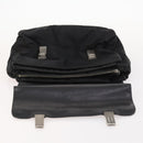 PRADA Hand Bag Nylon Black Silver Auth bs33914-10