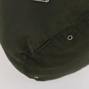 PRADA Shoulder Bag Nylon Khaki Silver Auth bs33915-15