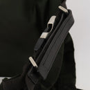 PRADA Shoulder Bag Nylon Khaki Silver Auth bs33915-9