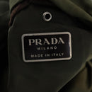 PRADA Shoulder Bag Nylon Khaki Silver Auth bs33915-21