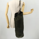 PRADA Shoulder Bag Nylon Khaki Silver Auth bs33915-22
