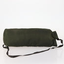 PRADA Shoulder Bag Nylon Khaki Silver Auth bs33915-3