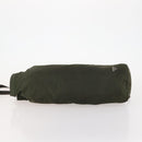 PRADA Shoulder Bag Nylon Khaki Silver Auth bs33915-4