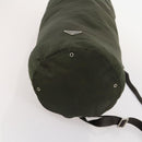 PRADA Shoulder Bag Nylon Khaki Silver Auth bs33915-5