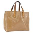 LOUIS VUITTON Monogram Vernis Reade PM Hand Bag Noisette M91334 LV Auth bs33919-1