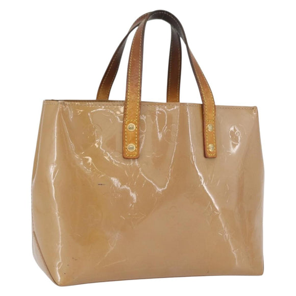 LOUIS VUITTON Monogram Vernis Reade PM Hand Bag Noisette M91334 LV Auth bs33919