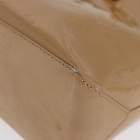 LOUIS VUITTON Monogram Vernis Reade PM Hand Bag Noisette M91334 LV Auth bs33919