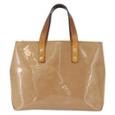 LOUIS VUITTON Monogram Vernis Reade PM Hand Bag Noisette M91334 LV Auth bs33919-2