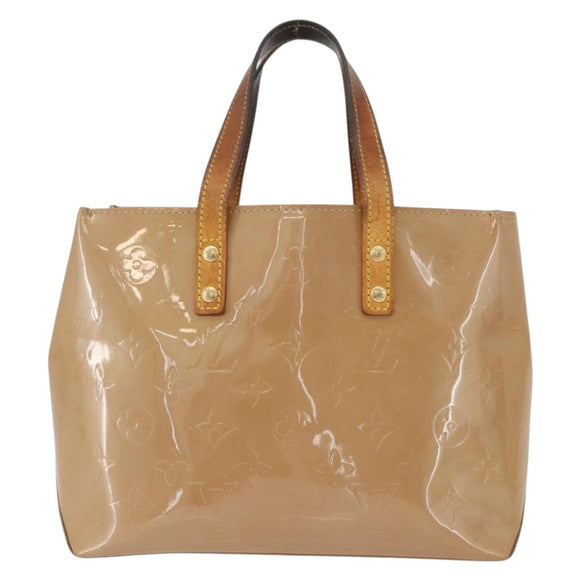 LOUIS VUITTON Monogram Vernis Reade PM Hand Bag Noisette M91334 LV Auth bs33919