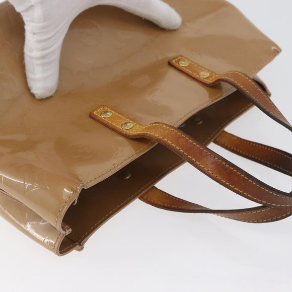 LOUIS VUITTON Monogram Vernis Reade PM Hand Bag Noisette M91334 LV Auth bs33919