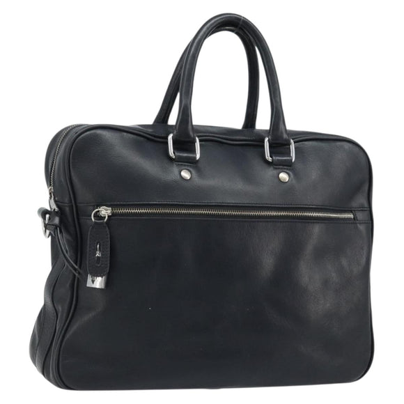 DOLCE&GABBANA Handtas Leer Zilver Zwart Auth bs33923