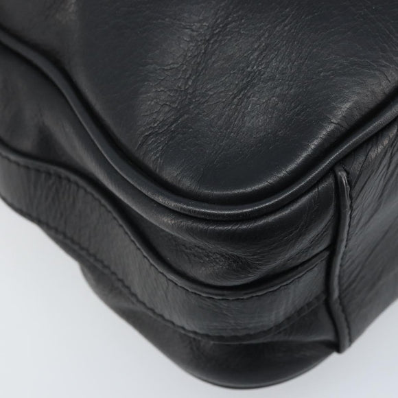 DOLCE&GABBANA Handtas Leer Zilver Zwart Auth bs33923