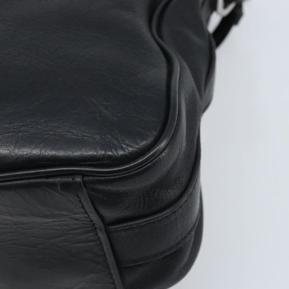 DOLCE&GABBANA Handtas Leer Zilver Zwart Auth bs33923