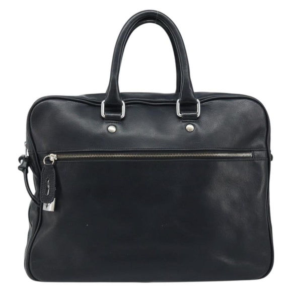 DOLCE&GABBANA Handtas Leer Zilver Zwart Auth bs33923