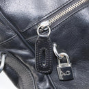 DOLCE&GABBANA Handtas Leer Zilver Zwart Auth bs33923-23